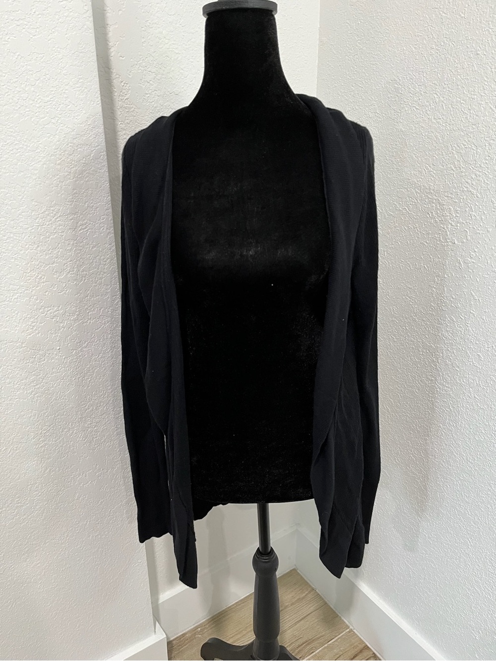 a new day Black Drape Front Cardigan